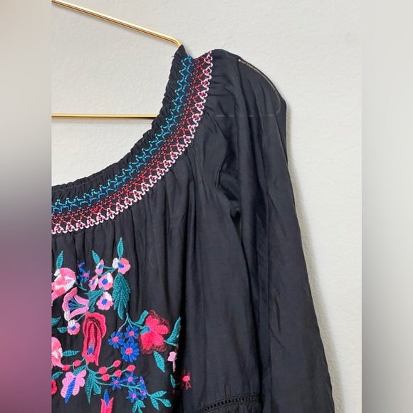 EUC Free People Sunbeams Mini Boho Dress in Black Size Small - Picture 11 of 16